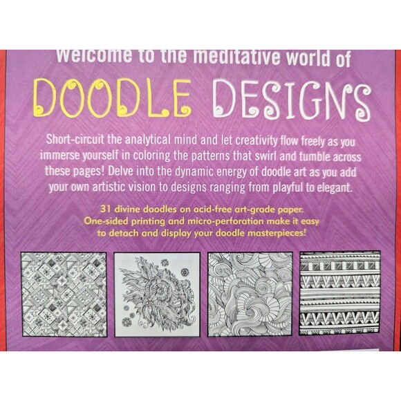 Studio Series Doodle Designs Coloring Book 31 Stress Relieving Relaxation 2015 - Picture 5 of 5